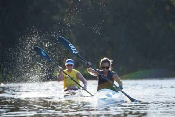 Sam Bloom kayaking